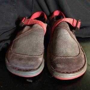 CHACO Leather suede trimmed sport Sandals